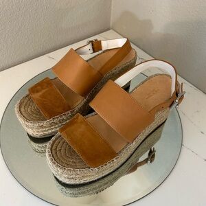rag & bone Tan Espadrille Platform Sandals